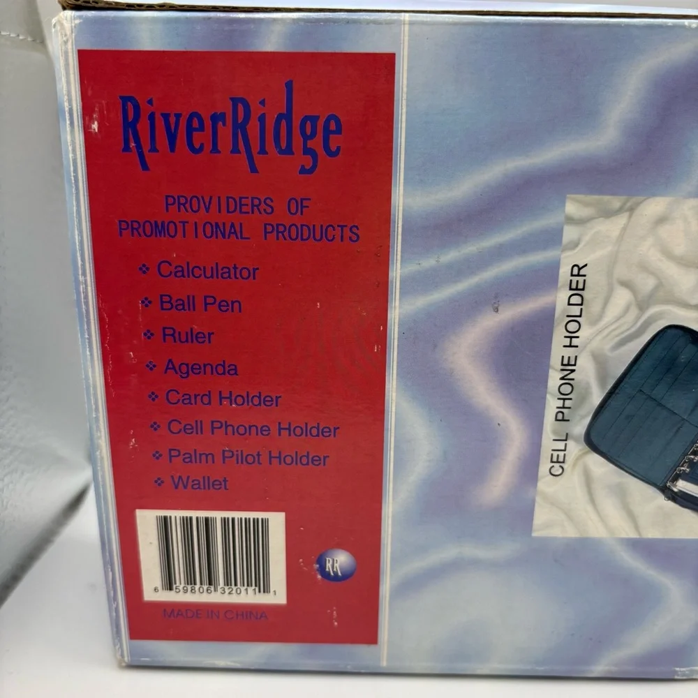 River Ridge Personal & Business Black Leather Organizer
